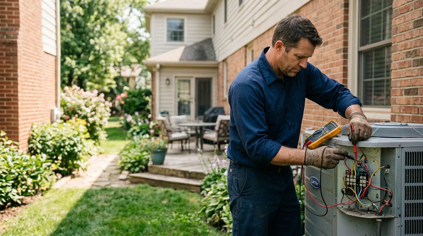 HVAC technician working near Medinah, IL